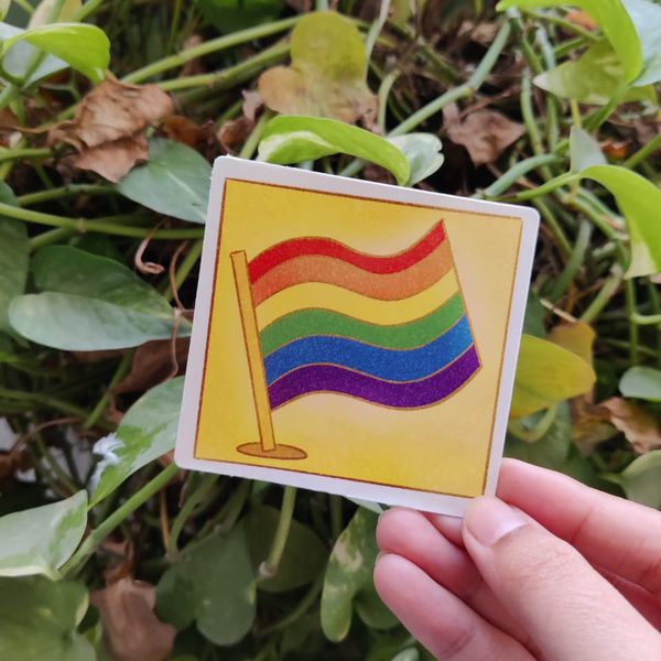 Rainbow flag sticker